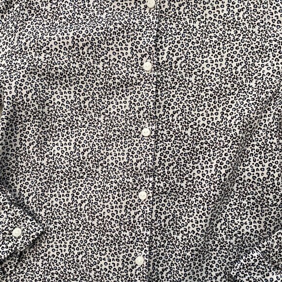 Zara Girl's Leopard Printed Shirt Button Up Front Long Sleeves Size 8 - Picture 3 of 6